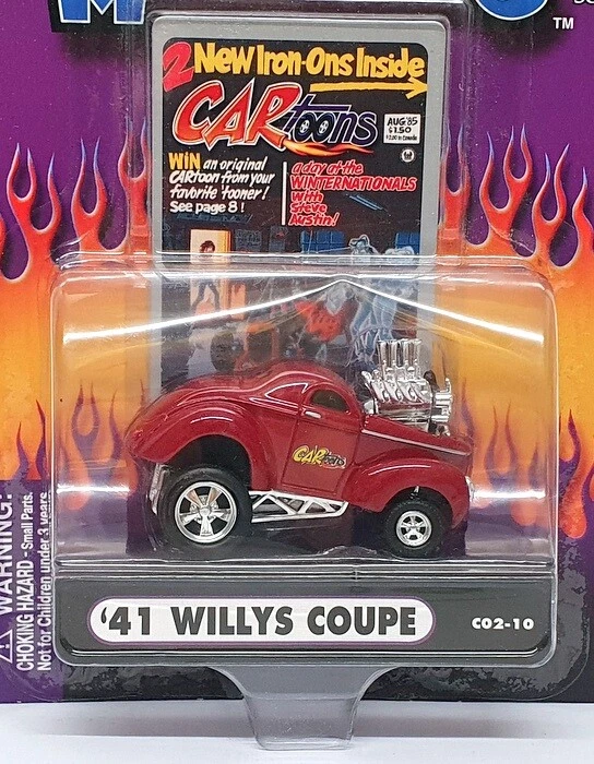 Muscle Machines 1/64 Scale 71171 C02-10 - 2001 Willys Coupe - Burgundy - Image 4 of 4