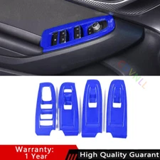 For Subaru WRX 2022-2024 Bright Blue Inner Glass Window Lifting Lock Panel Trim