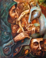 ORIGINAL Painting Oil canvas Modern contemporary  Art surrealism by Pronkin 2019