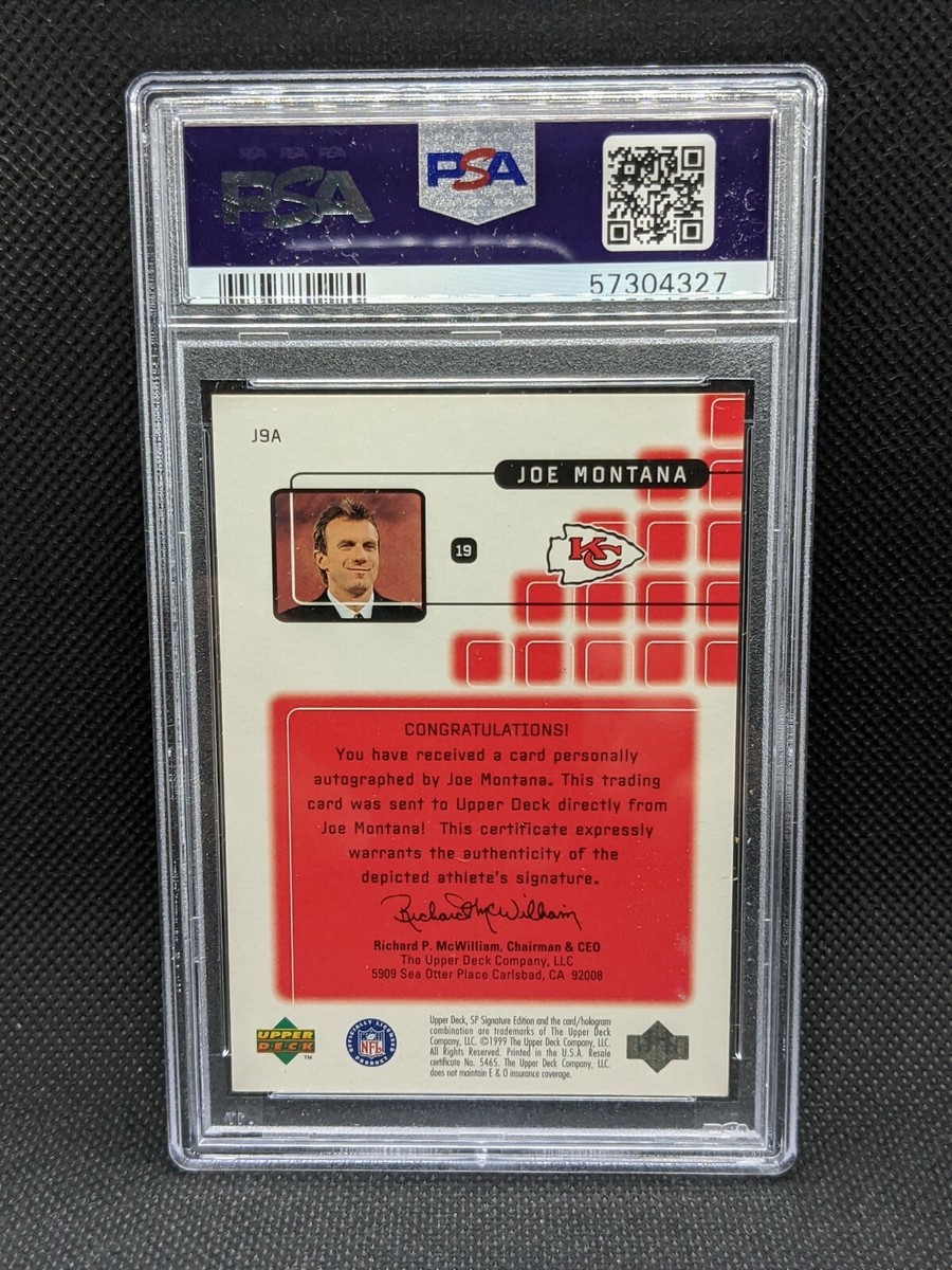 1999 SP Signature Joe Montana Signature Performances Auto