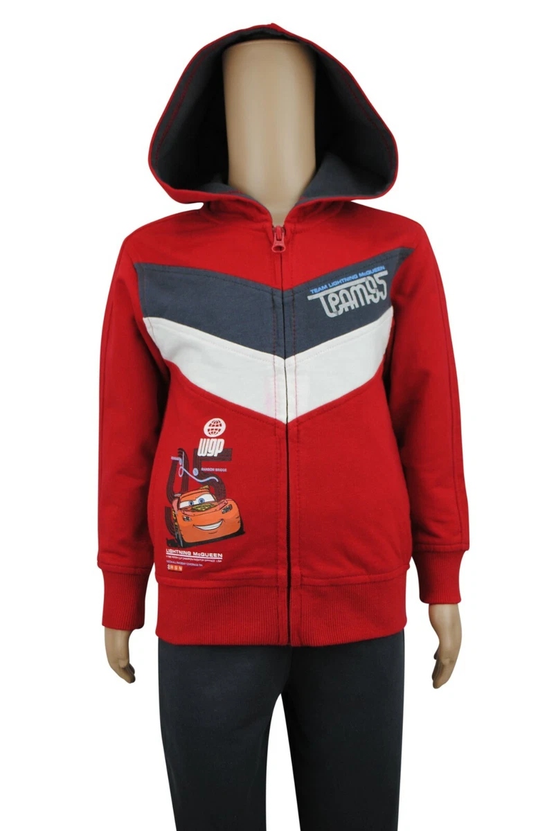Boys C A Hoodie Joggers Set Lighting Mcqueen Zip Up Red Age 2 to 10 Years eBay
