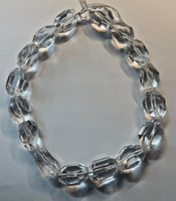ONE STRAND 16" FACETED FREEFORM 25X18 MM GENUINE CRYSTAL QUARTZ WHOLESALE