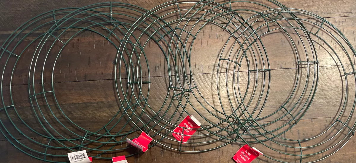 Wire Wreath Frame - Wire Wreath Form - 12 Green -Qty 5 -NWT