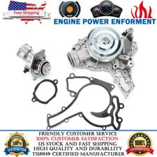 Water Pump w/ Thermostat Kit For Mercedes-Benz C300 C350 R350 S400 SLK300 SLK350