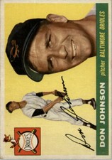 1955 Topps #165 Don Johnson - EX