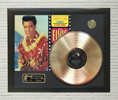 Elvis Presley #3 Framed wood Reproduction Signature LP Record Display ...