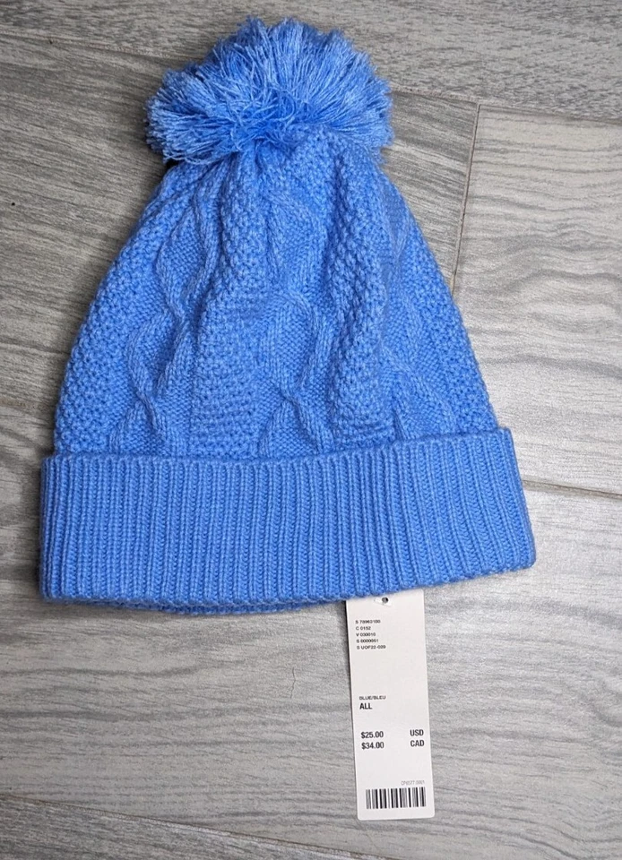 NUEVO CON ETIQUETAS URBAN OUTFITTERS Unisex Azul Lana Pom Gorro Foto 2 de 4