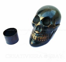 Vintage Style Solid Brass Skull Head Handle only For Walking Stick Cane Gift New