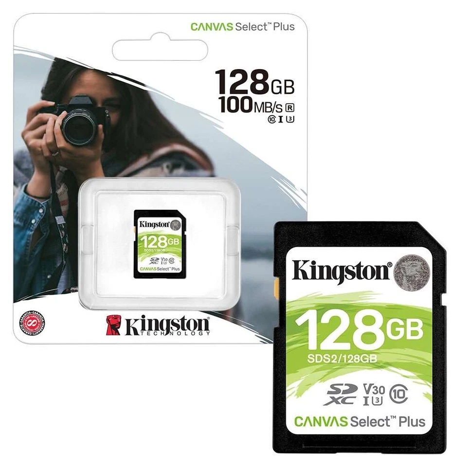 Kingston SDS2/128GB Canvas Select Plus SDXC Karte Class10 UHS-I 100MB/s V30-UK - Bild 3 von 3