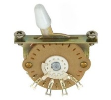 Oak Grigsby Lever 5 Way Switch  White Tip for Electric Ibanez Guitar