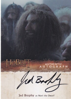 The Hobbit Desolation of Smaug Autograph Card JBR Jed Brophy as Nori the Dwarf