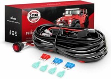 Wiring Harness Kit 16AWG 12V for LED Light Bar On Off Switch Power Relay -4Leads