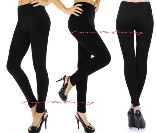 Ladies-Black-Leggings-Thick-Thermal-Warm-Heat-Trapper-Heated-Leggings-uk8-16