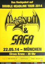 SAGA---MAGNUM  2014 MÜNCHEN - orig .Concert Poster - Konzert Plakat - DIN A1