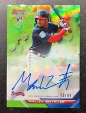2016 Bowman's Best Best of '16 Autographs Green Refractor Mallex Smith 73/99