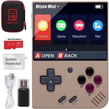 Miyoo Mini Plus Handheld Gray Game Console Retro Video Game Console 128GB WiFi