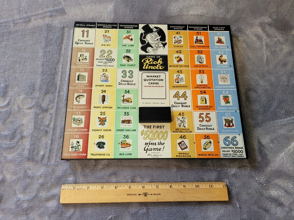 Rich Uncle 1955 tablero de juego de repuesto Foto 4 de 4