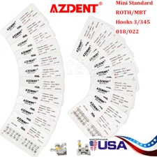 Dental Orthodontic Brackets Braces Mini Standard ROTH/MBT 018 022 Hooks 3/345