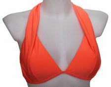 DAMEN  O`NEILL BIKINI OBERTEIL MIX TOP NECKHOLDER NEON CORAL Gr. 40 CUP D NEU