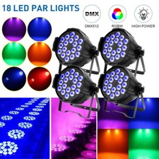 4Pcs 270W PAR Stage Lights RGBW 18LED Beam DJ Lighting Disco Party Club Show DMX