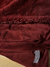 RESTORATION HARDWARE Luxury RH shiny Sparkle Red Faux Fur Plush Throw Blanket
