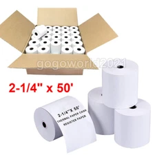 2-1/4" x 50' Thermal Credit Card Cash Register POS Receipt Paper 5 - 600 Rolls
