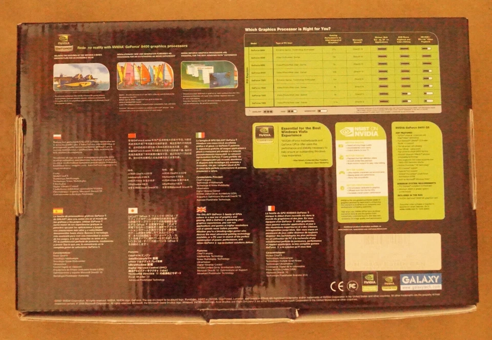 Galaxy NVidia GeForce 8400GS PCIE 512MB DDR2 64bit PCIE Graphics Card -Open Box - Image 2 of 4