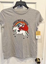 There abouts "Christmas is Magical " Christmas Short Sleeve Shirt Size L 14