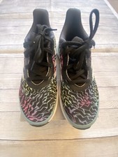 Adidas FortaRun K Size 4 Kids New Running Shoes Sneakers Black Rainbow