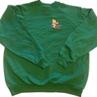 Vintage Betty Boop Christmas Winter Holiday Embroidered Green Crewneck Hanes XL