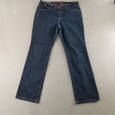 Gloria Vanderbilt Jeans Women's Sz 12 Gwen Straight Leg Blue Dark Wash Normcore