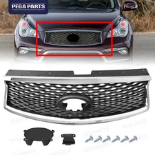 Grey Black Front Bumper Upper Grille Grill Assembly For 2016 2017 INFINITI QX50