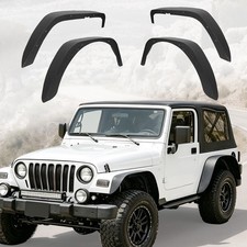 5 Wide Steel Flat Fender Flares Front Rear For 97-06 Jeep Wrangler Tj Lj Armor 5 Wide Steel Flat Fender Flares Front Rear For 97-06 Jeep Wrangler Tj Lj Armor