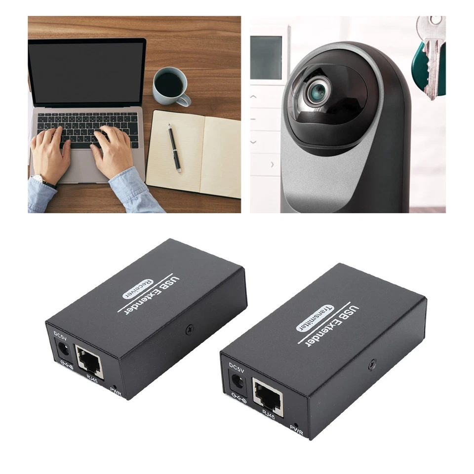 USB Extender 262ft Over Single Ethernet Cat5e 6 7 USB RJ45 LAN Extender With 4 - Bild 2 von 4