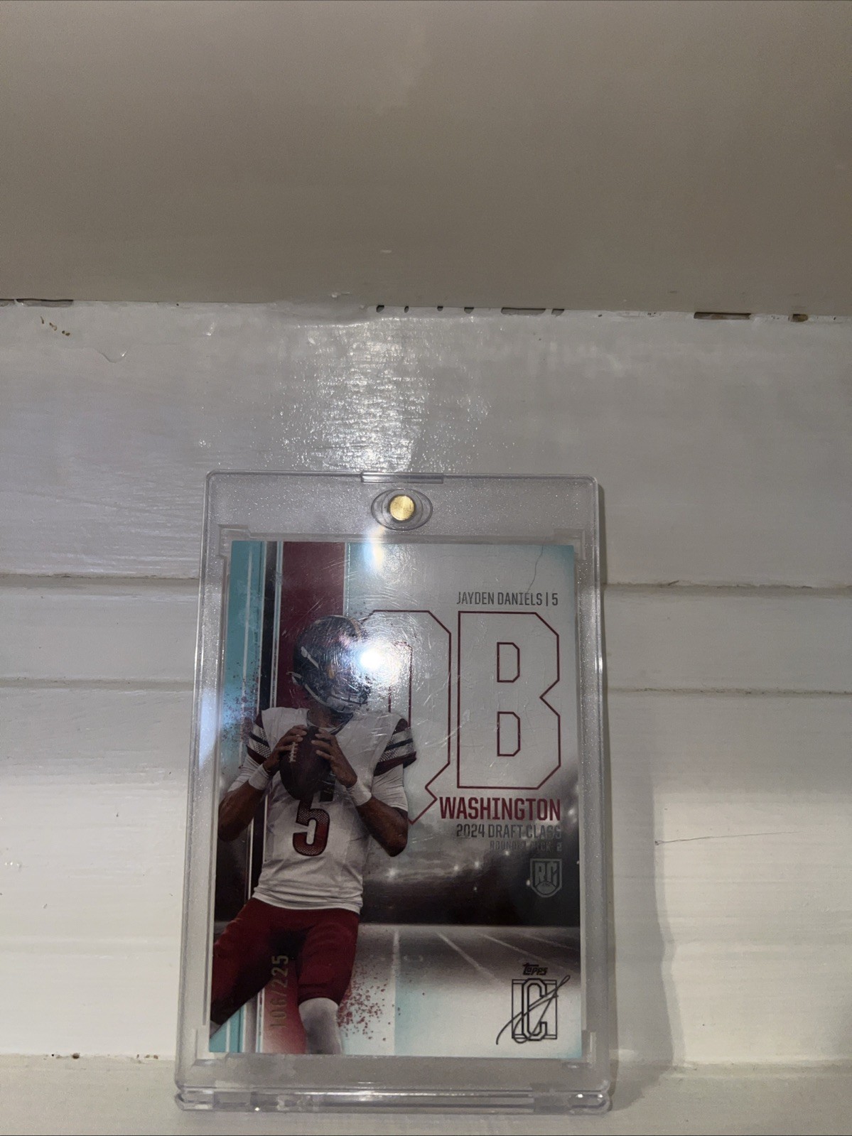 2024 Topps Signature Class Jayden Daniels Rookie Chrome Variations Teal #98/225