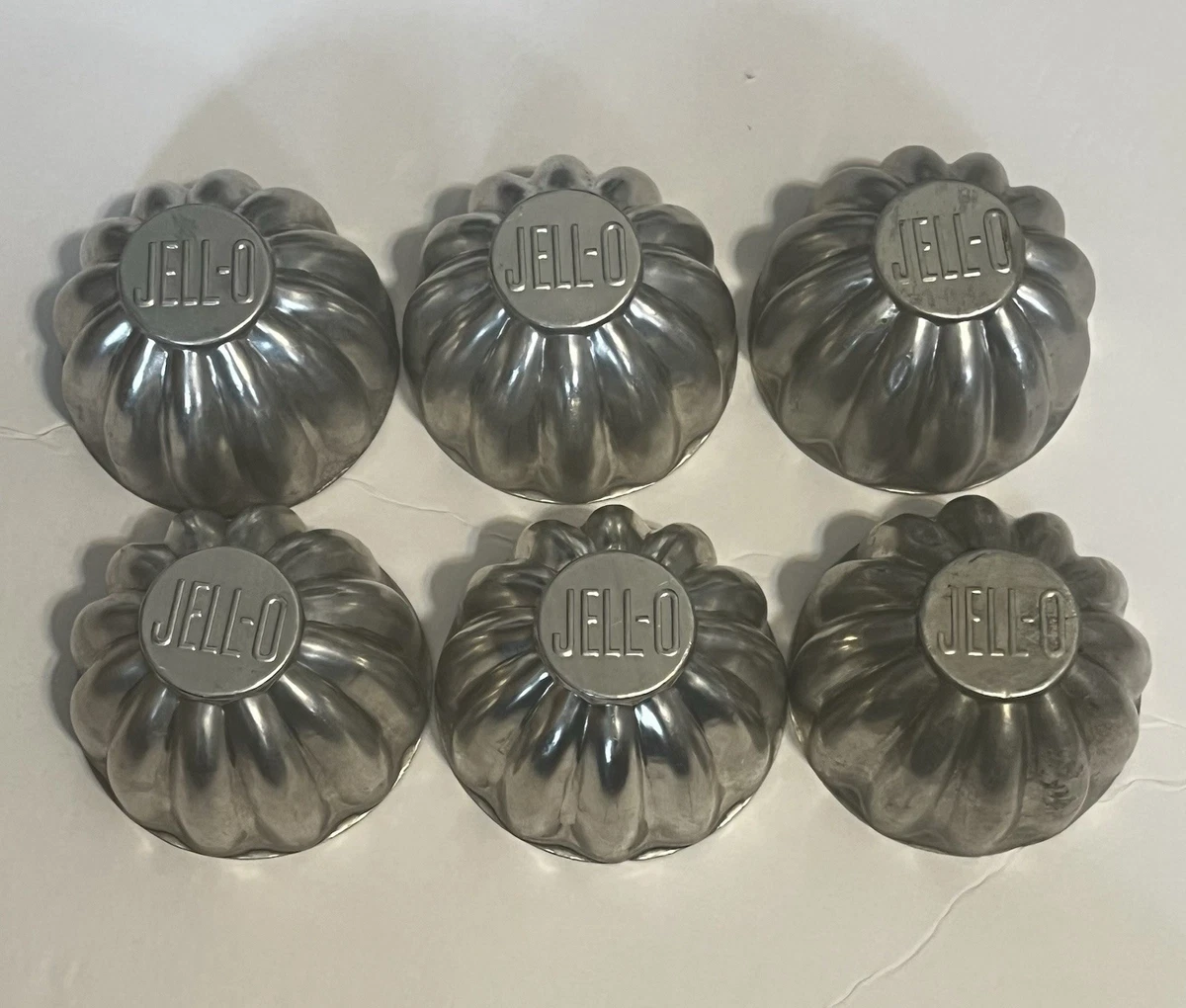4 Vintage Mini Aluminum Donut Bagel Bundt Pans Tart Jell-O