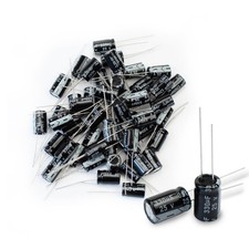 Innfeeltech 50 Pcs Electrolytic Capacitor 330uF 25V Aluminum Radial