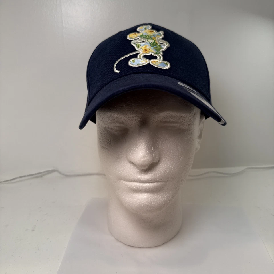 Tommy Bahama X Disney Strap Back Hat Cap Mickey Mouse Floral Navy Blue Pack NWT - Image 4 of 4