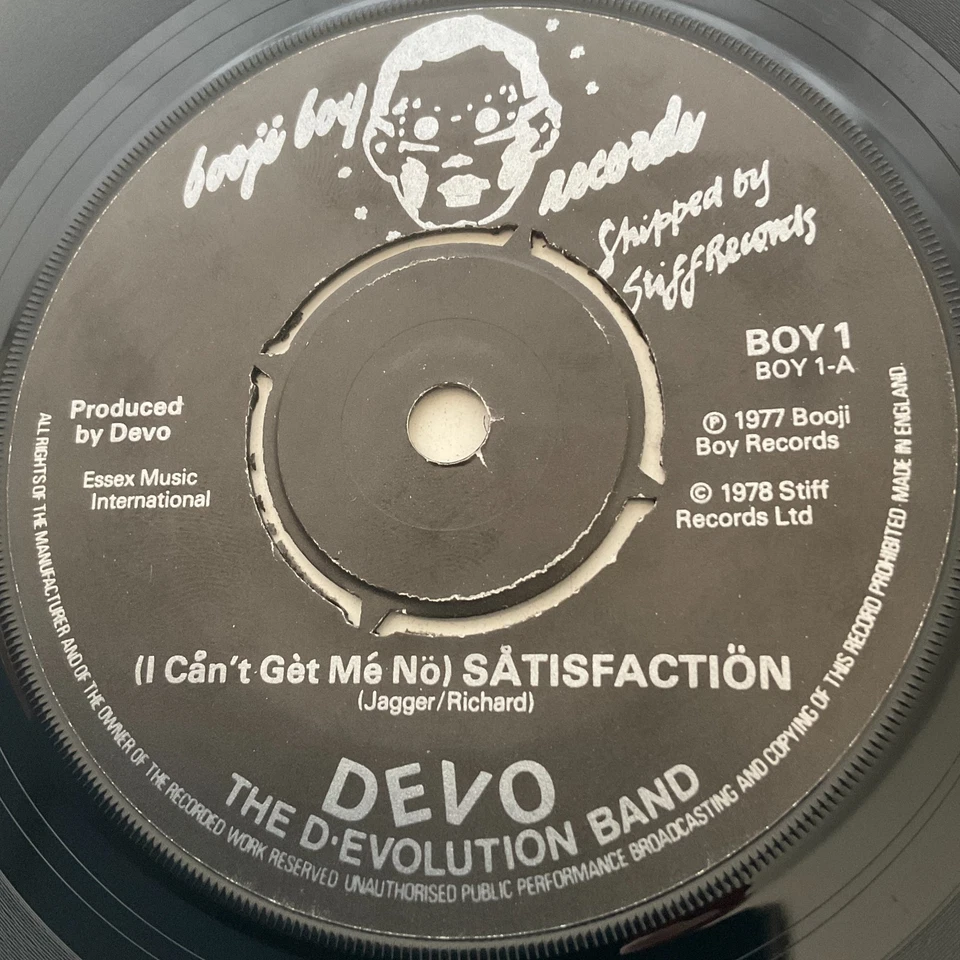 Devo - (I Can't Get Me No) Satisfaction - 7" Vinyl Single EX 1978 Stiff BOY 1 - Image 4 of 4