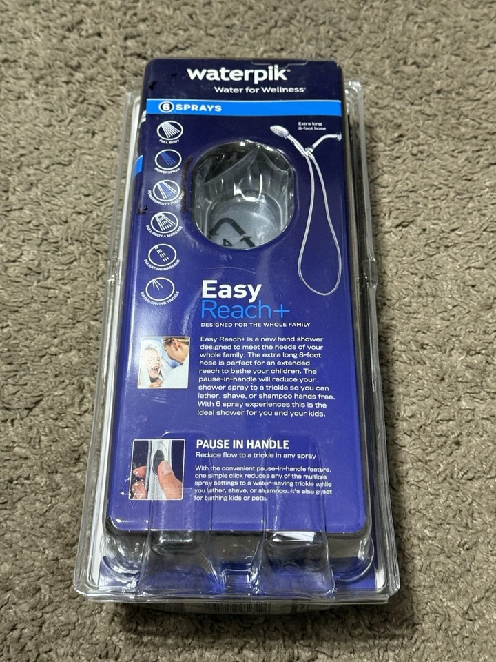 Waterpik Power Spray Series Cabezal de Ducha Portátil Acero Inoxidable Cromo NUEVO Foto 2 de 3