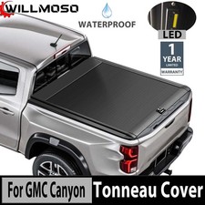 5.2ft Retractable Truck Bed Tonneau Cover Waterproof For Gmc Canyon 2014-2025