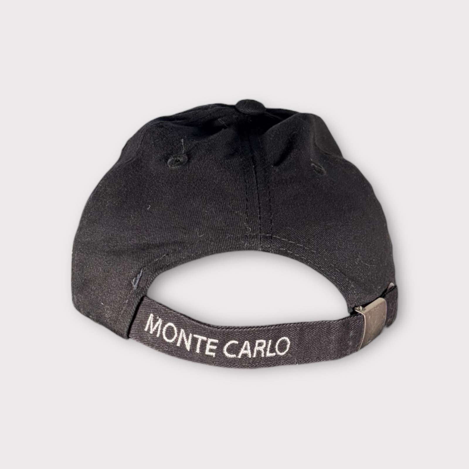 F1 Monte Carlo Black Racing Cap With Embroidery And Metal SPELLOUT Logo image 4