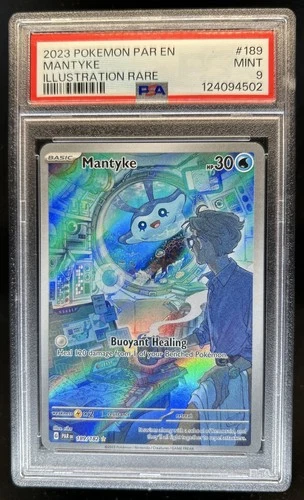 2023 Pokemon SV Paradox Rift Mantyke Illustration Rare #189/182 PSA 9