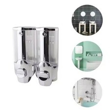 Soap Dispenser Bathroom Wall Mount Shower Shampoo Lotion Container Holder System