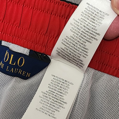 Polo Ralph Lauren neuf homme XL Traveler noir classique maillot de bain short rouge poney - Photo 12/15