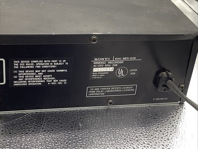 Sony MDS-E58 Minidisc Player Recorder MD Deck Rackmount PARTS
