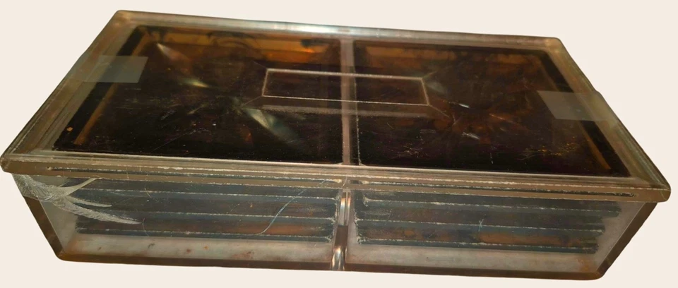 Vintage Amber Lucite Duracite Coasters Set Of 8 With Box Mcm - Image 3 of 4