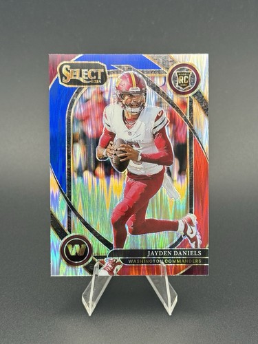 2024 Panini Select - Club Level Jayden Daniels #217 Red & Blue Shock Prizm (RC)