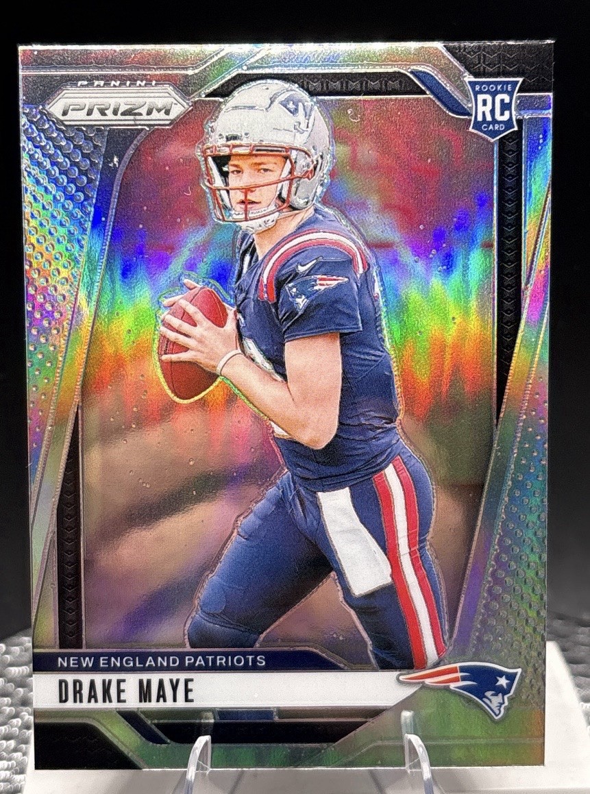 DRAKE MAYE 2024 PANINI PRIZM #329 ROOKIE SILVER PRIZM RC PATRIOTS