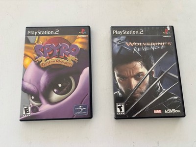 X2 Wolverines Revenge PS2 CIB W Reg Card Manual & Spyro Enter Dragonfly No Man.